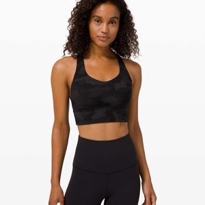 Lululemon long line sport bra 6 - Heritage 365 Camo Deep Coal Multi Size 6